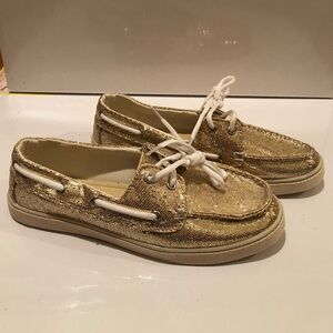 Bongo Gold Glitter Boat Shoe